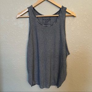 Free people Blue and white striped tank top